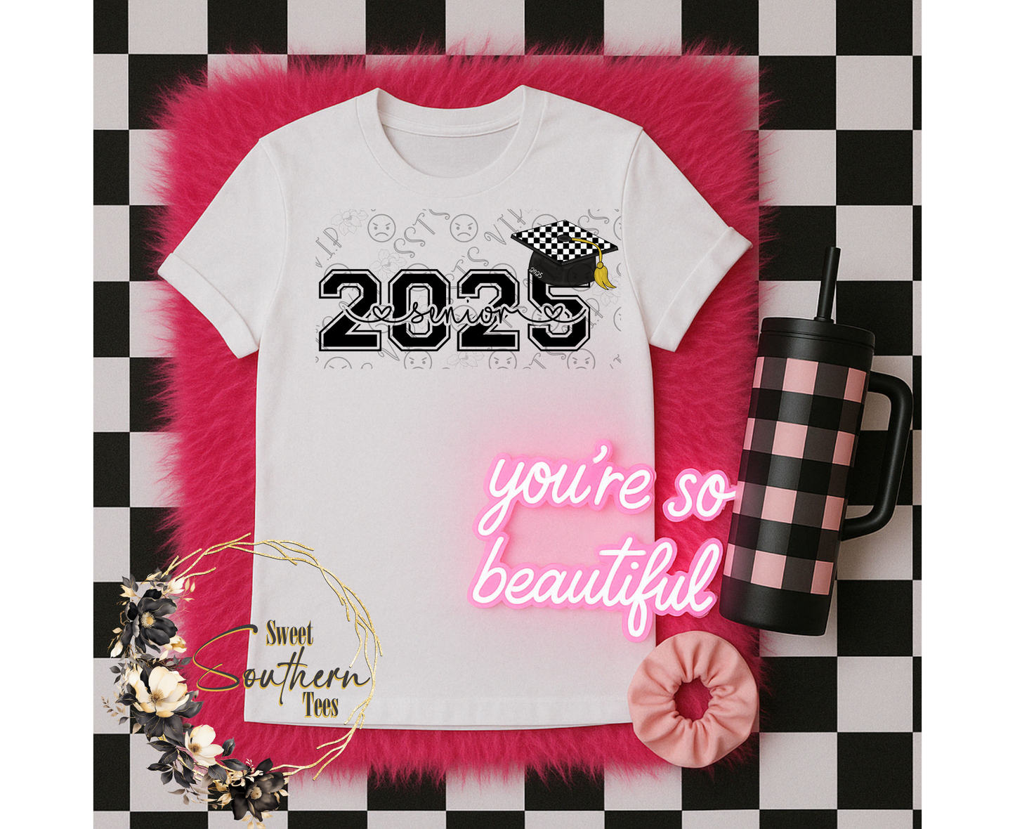Graduation- Senior 2025 2 piece set- Black Unisex