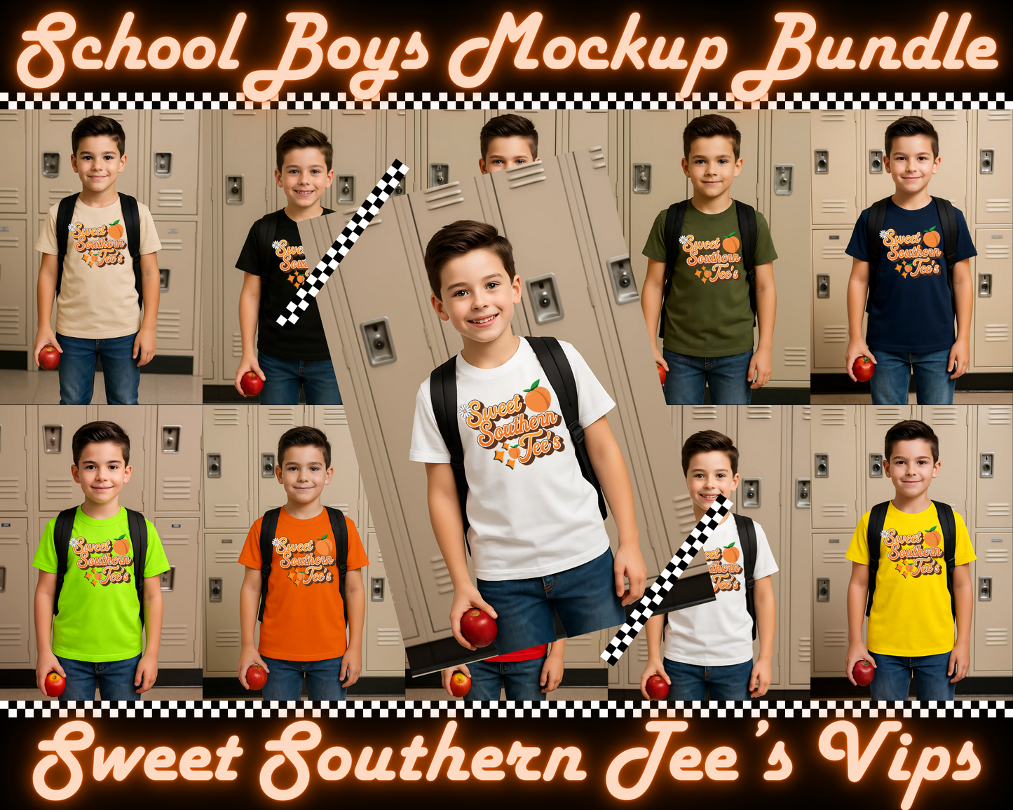 School Boys Mockup Bundle (June Mockup Bundle 2025)