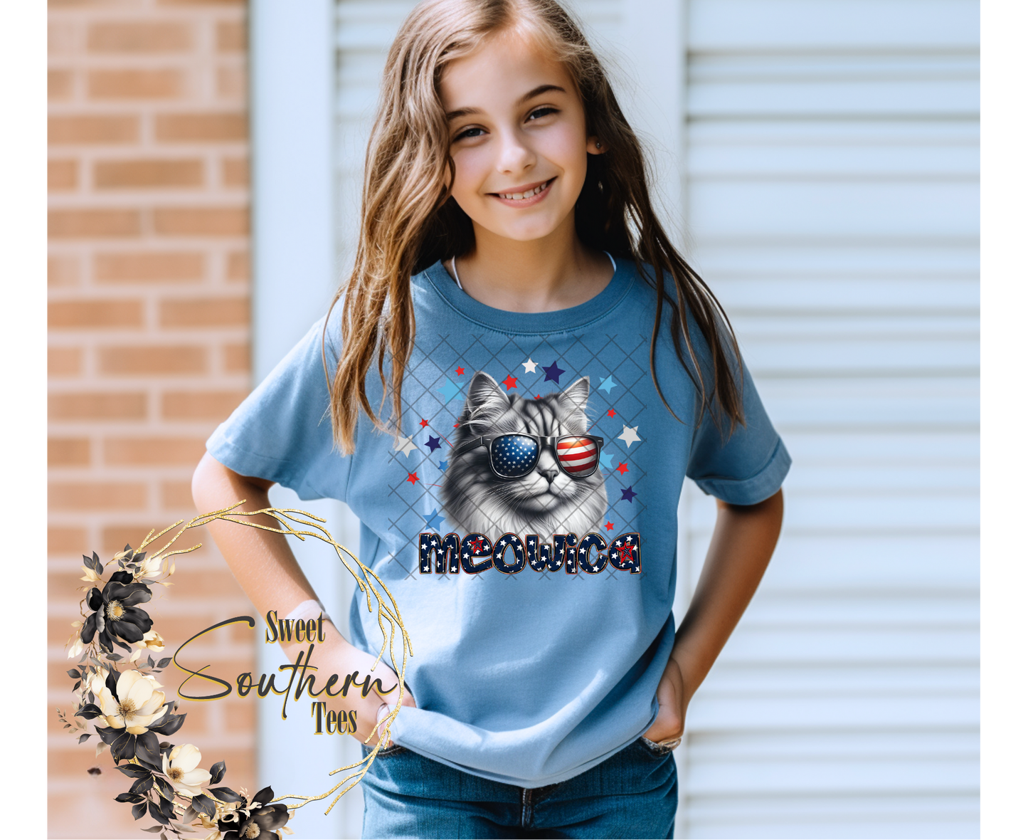 Meowica- 4th of July Cat funny