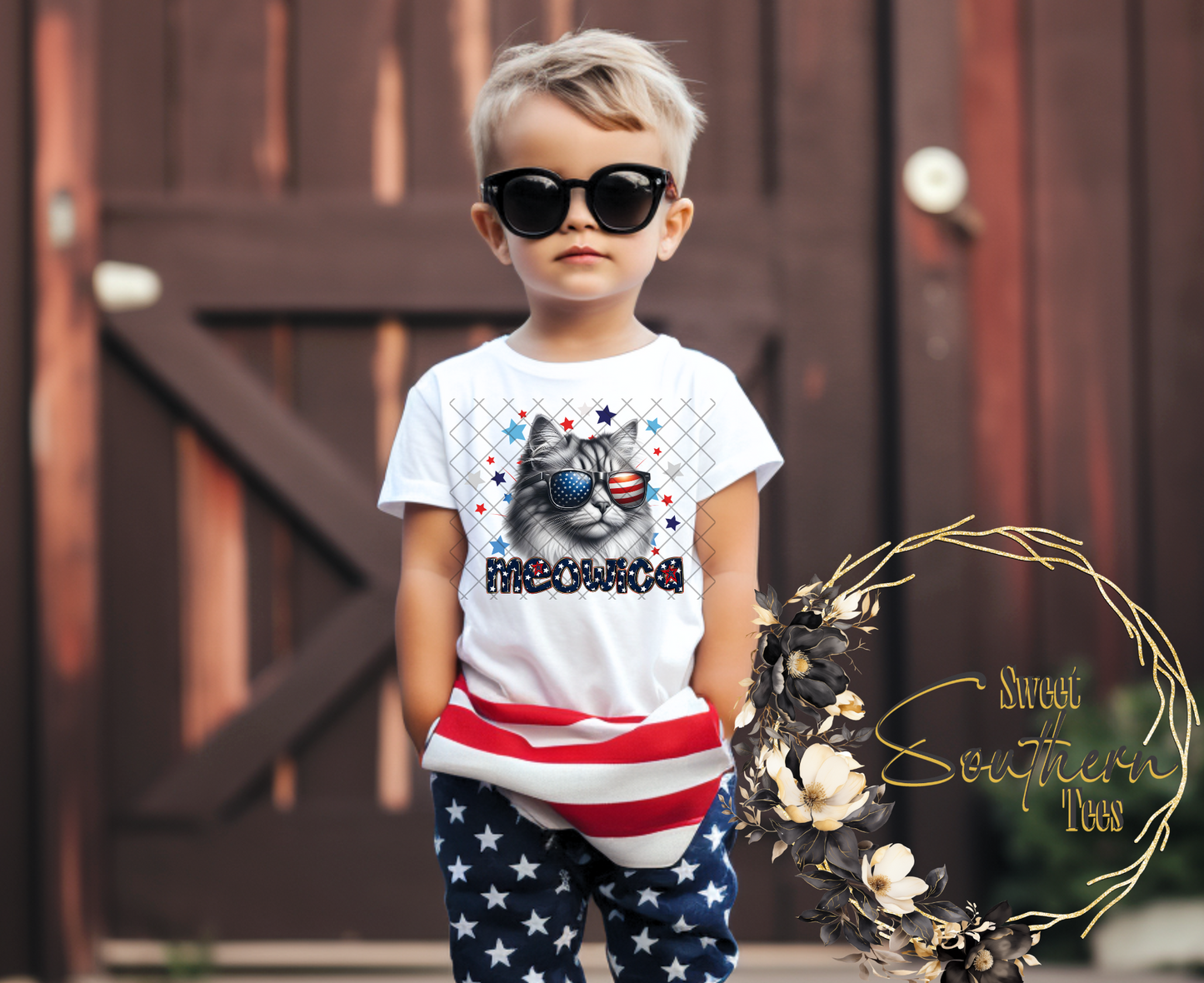 Meowica- 4th of July Cat funny