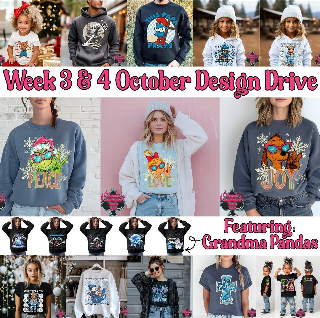 Week 3 & 4 October Design Drive 2025
