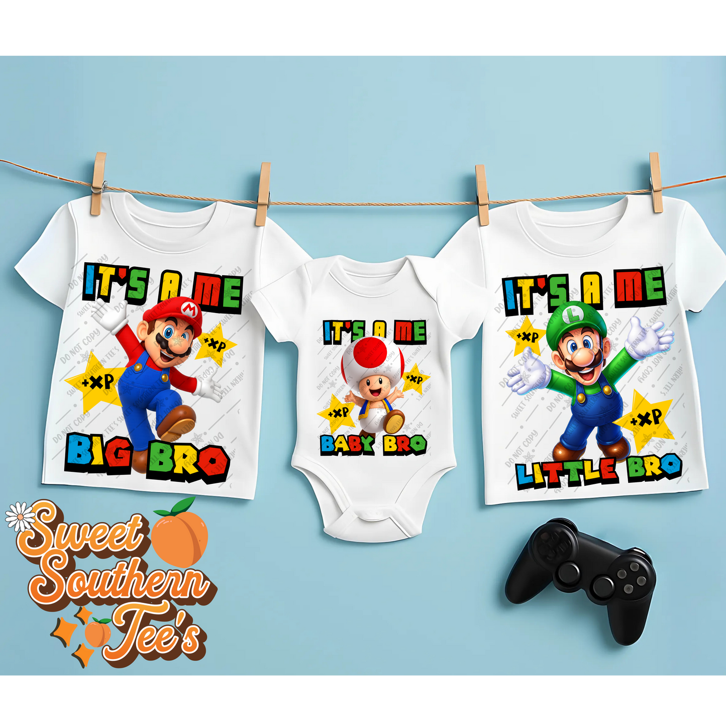 Super Mario- 3 Piece Set- Its-a-me Bro- June Design Drive 2025
