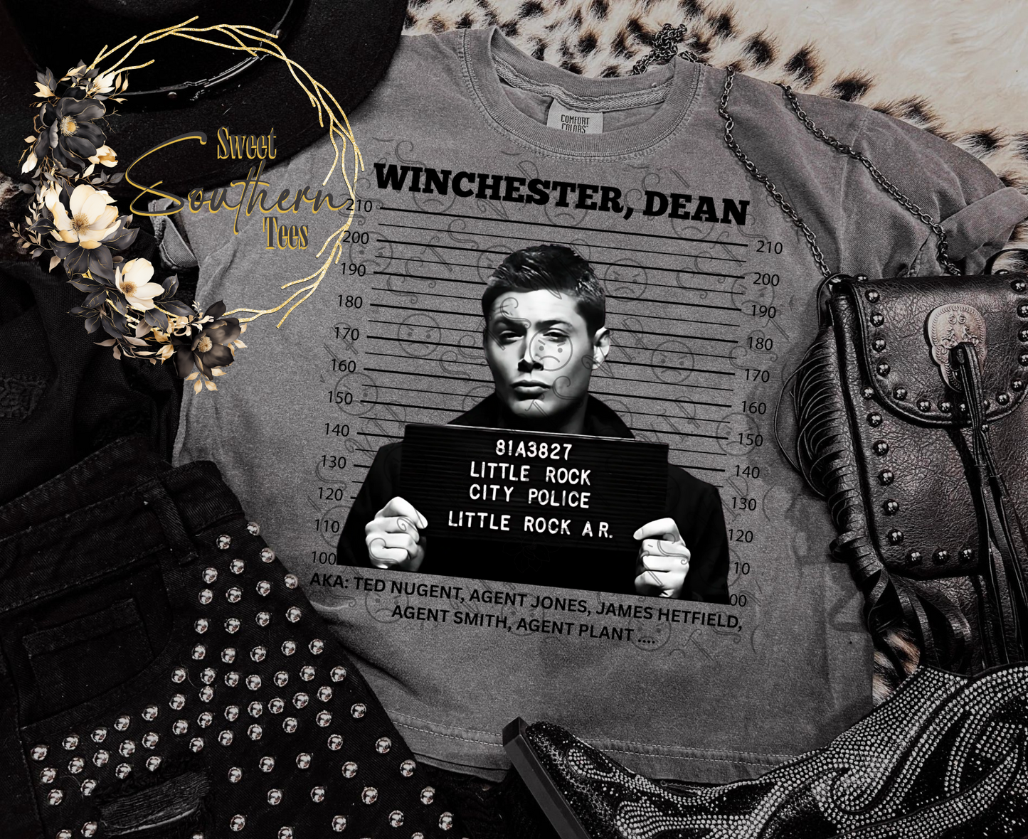 Supernatural-Dean Mugshot Black Letters