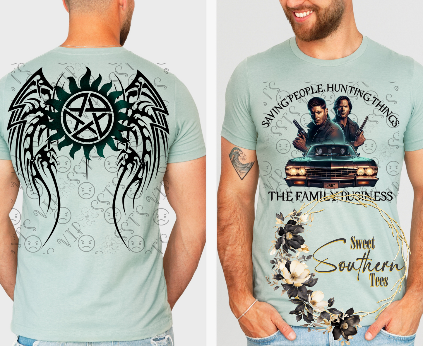 Supernatural- Saving People Hunting Things- 2 piece set