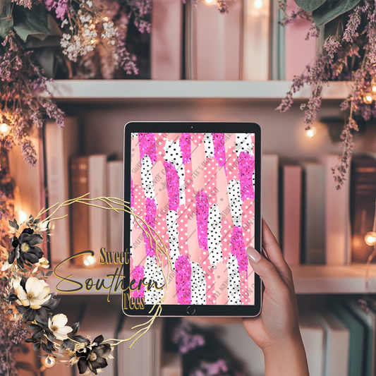 Preppy Pink Polka Dot Digital Paper