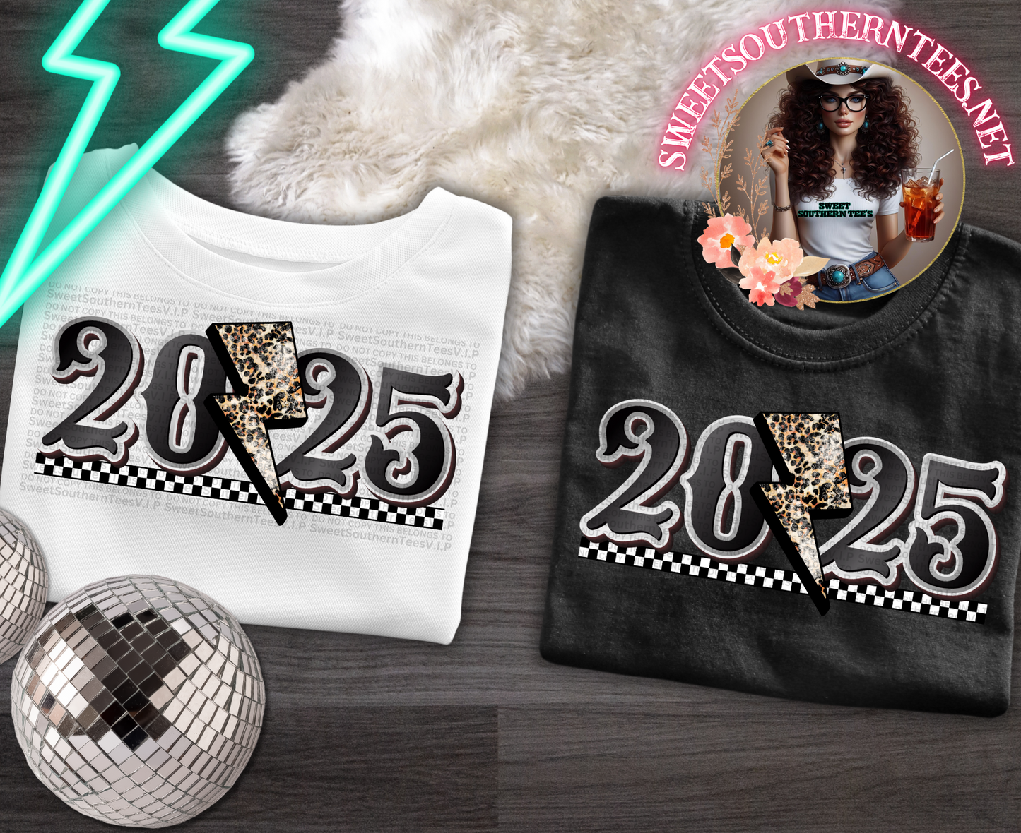 2025 New Years-Leopard Lightning Bolt
