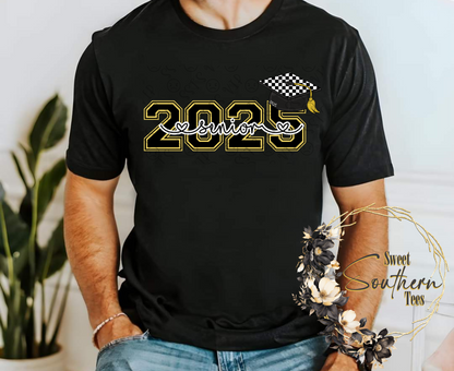 Graduation- Senior 2025 Gold 2 piece set- unisex