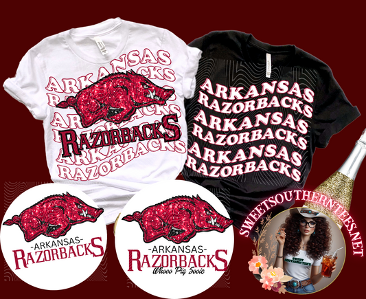 Arkansas Razorback College Football 4 pice
