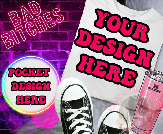 Bad Bitches Pink Neon Mockup