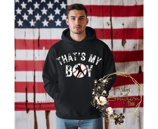 Baseball-That's My Boy- Mens 2 piece set (Black & White)