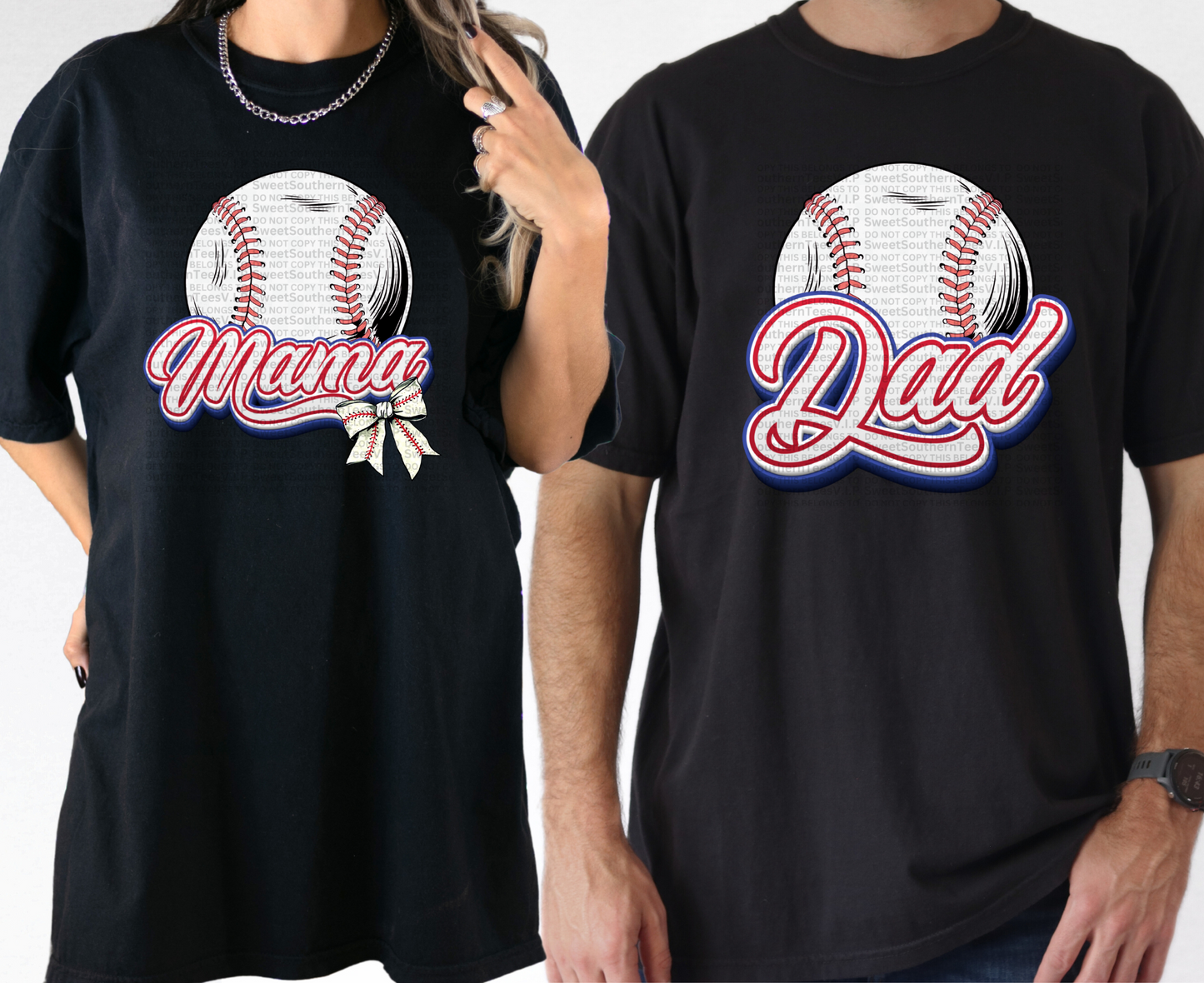 Dad & Mama matching Baseball 2 piece set