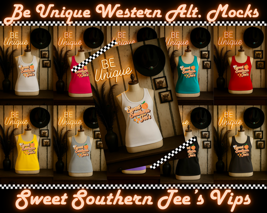 Be Unique Western Boho Alternative 10 piece Mockup Bundle (June Mockup Drive 2025)