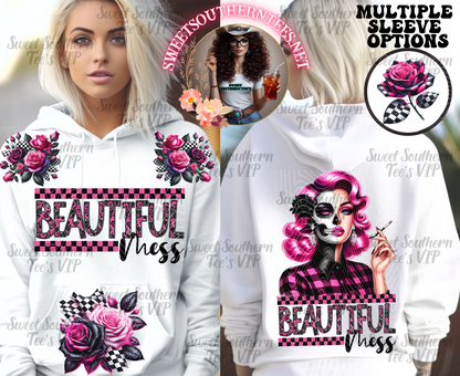 Beautiful Mess (Skull-Pink-Checkers)- 5 piece