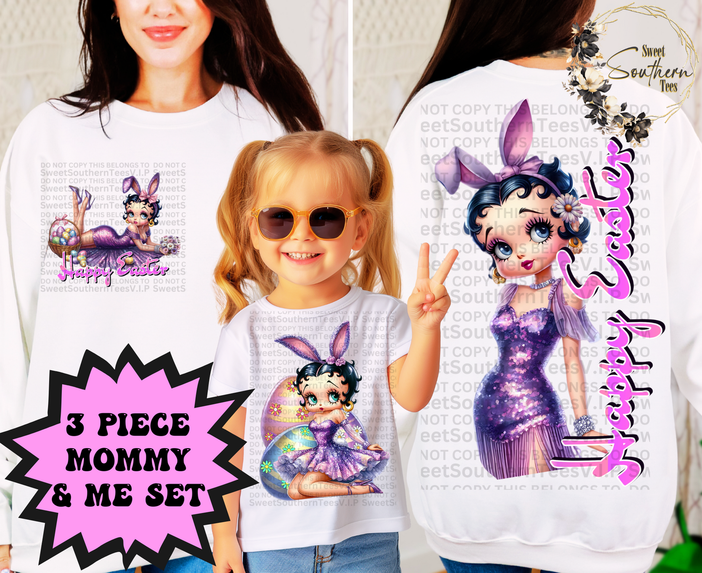 Betty Boop Easter Mommy & Me 3 piece set