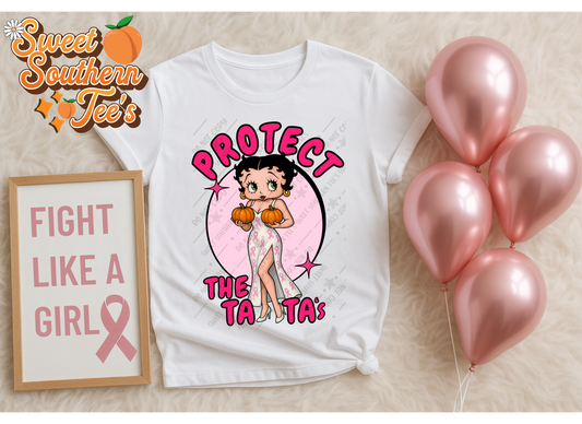 Betty Boop- Breast Cancer Awareness- Protect The Ta Ta's (July Design Drive