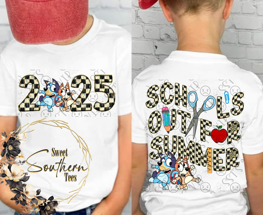 Bluey-School's Out For Summer 2025 (boys) 2 piece set