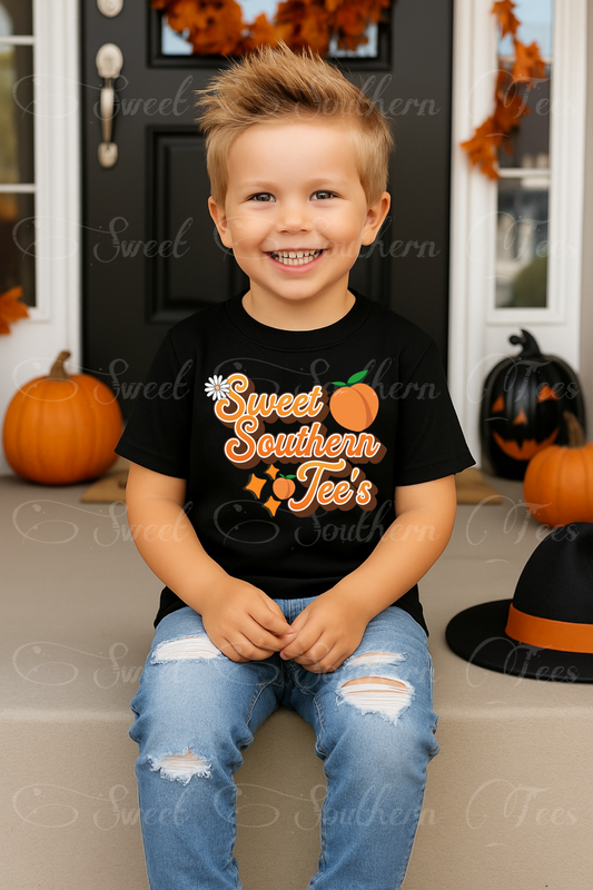 Boy-Fall Porch-Black Tshirt-Mockup