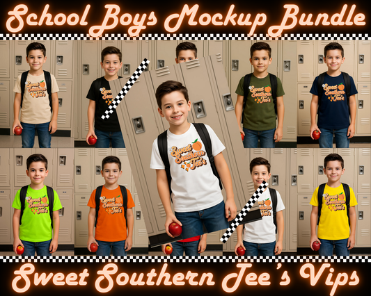 School Boys Mockup Bundle (June Mockup Bundle 2025)