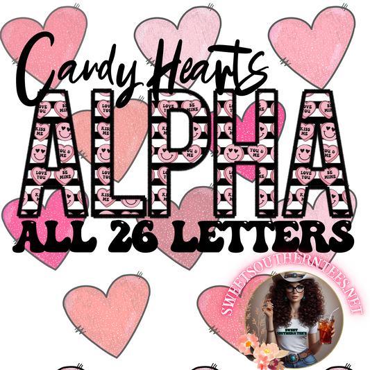 Candy Hearts Alpha Set