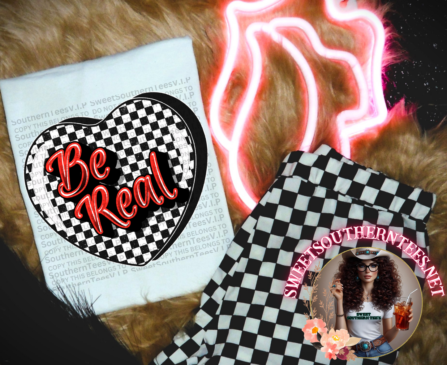 Be Real- Candy Heart Checkered