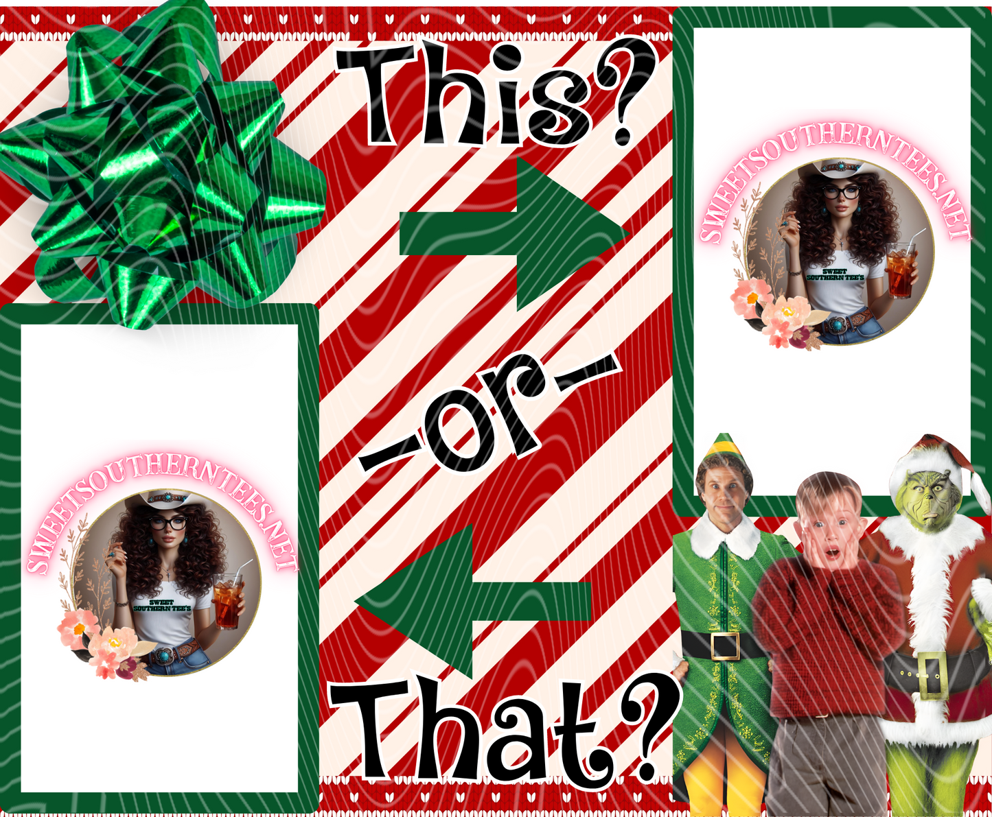 This Or That Template- Christmas Buddy, Home Alone, & Green Guy