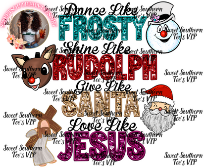 Dance like frosty shine like rudolph 2 piece