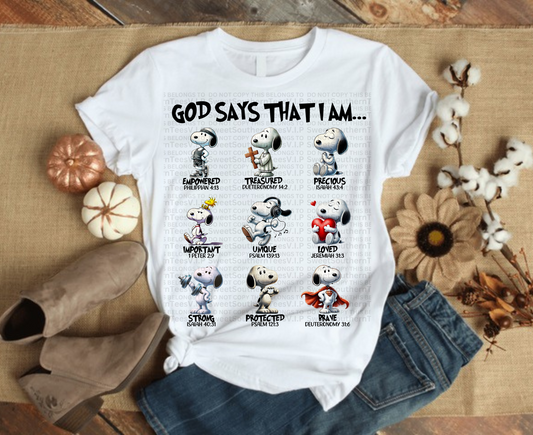 Snoopy God Says that I am...