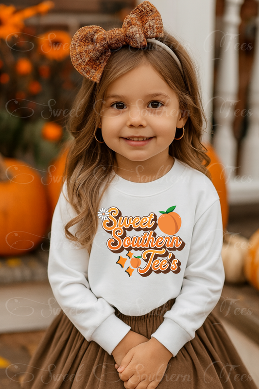 Girl-Fall Porch-White Longsleeve Shirt-Mockup