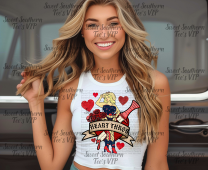 Heart Throb Western tattoo Design