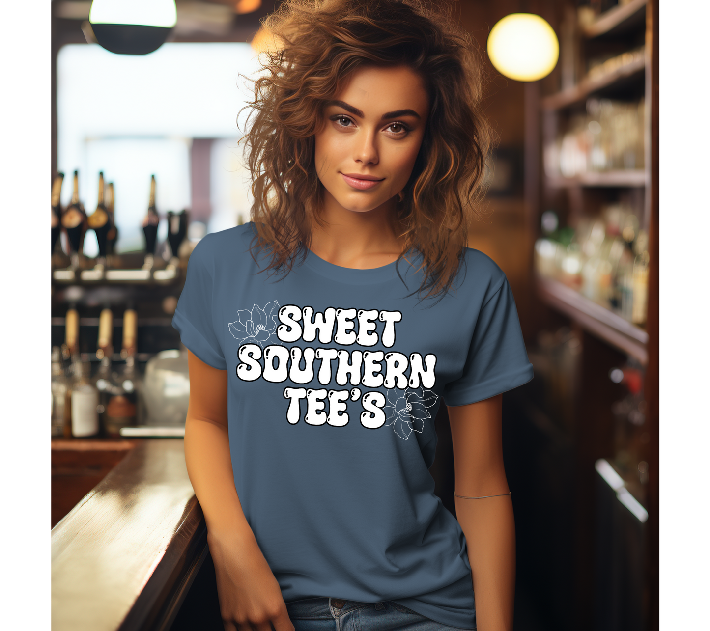 Indigo Blue-Gildan-Barkeep Woman-Mockup