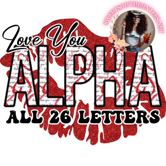 Valentine's Hearts & Love Alpha Set