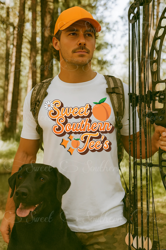 Mens-Bow Hunting-White Tshirt-Mockup