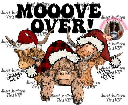 MOOOVE over- Highland cow christmas