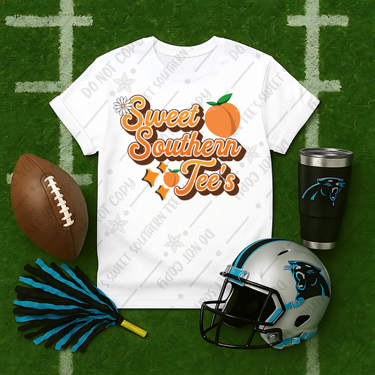 NFL Flatlay Mockups- White Tshirt- Carolina Panthers (June Mockup Drive 2025)