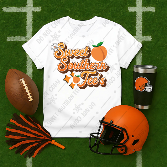 NFL Flatlay Mockups- White Tshirt- Cleveland Browns (June Mockup Drive 2025)