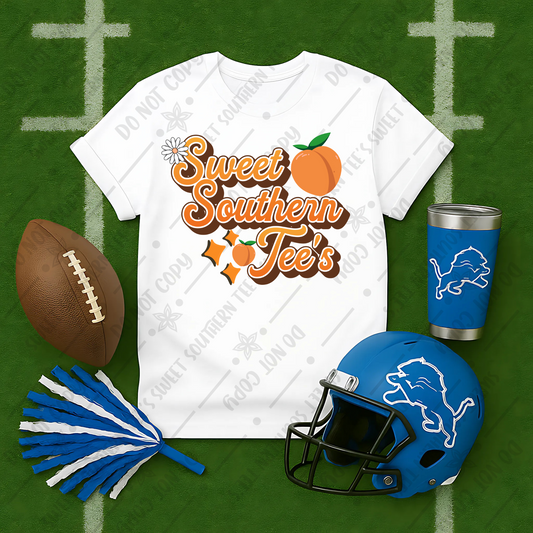 NFL Flatlay Mockups- White Tshirt- Detroit Lions (June Mockup Drive 2025)