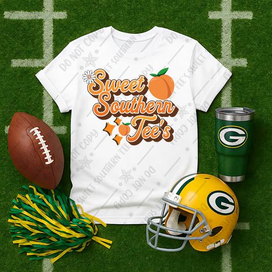 NFL Flatlay Mockups- White Tshirt- Green Bay Packers (June Mockup Drive 2025)
