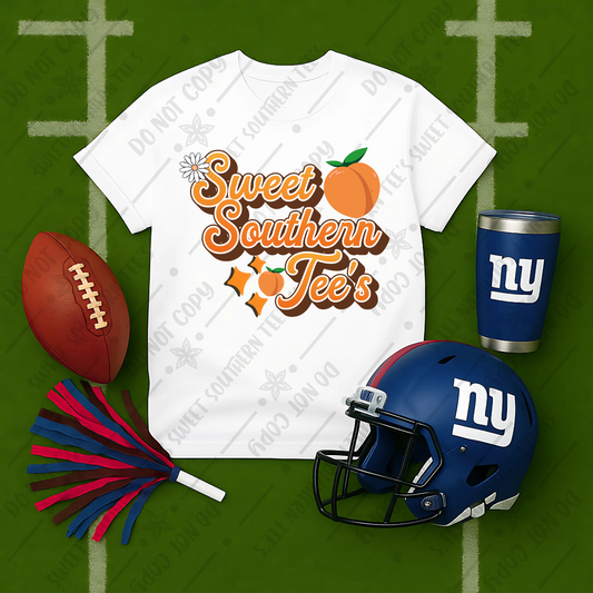 NFL Flatlay Mockups- White Tshirt- New York Giants (June Mockup Drive 2025)
