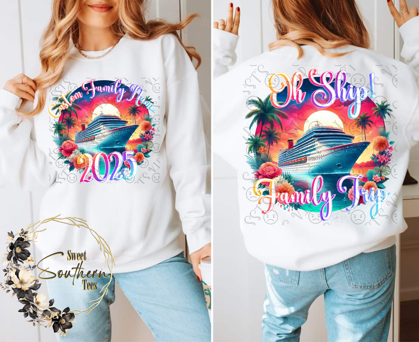 Oh Ship! It's A FAMILY Trip 2025-2 piece set (can be customized)