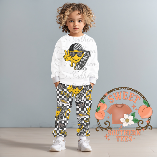 Rad Skater Dude Smiley Face Seamless & PNG 2 Piece set (June Drive 2025)