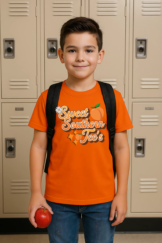 School Boys Mockup Orange (June Mockup Drive)