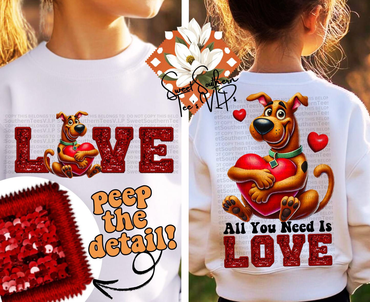 Scooby Doo- All You Need Is Love 2 piece set