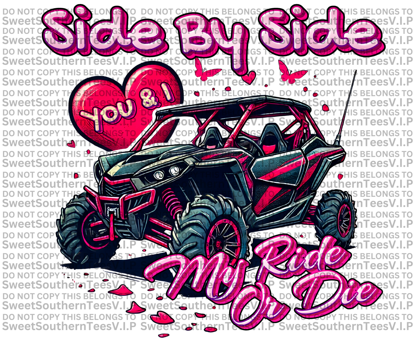 Side By Side Ride or Die- 2 piece Set with sleeve