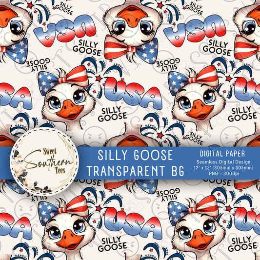Silly Goose- Transparent BG- Patriotic- FOJ- Seamless- (May Drive 2025)
