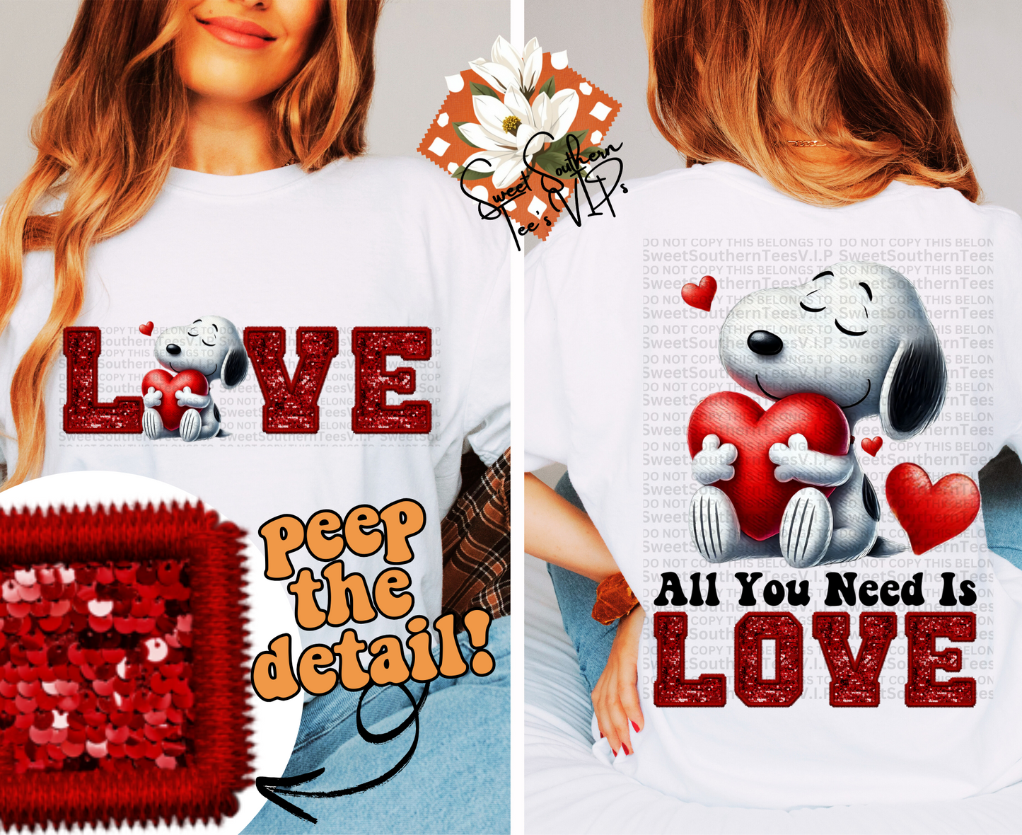 Snoopy- All You Need Is Love 2 piece set