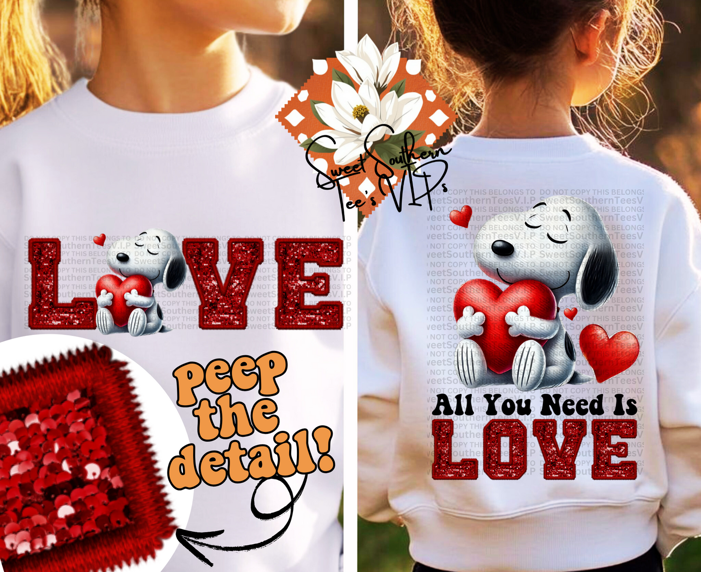 Snoopy- All You Need Is Love 2 piece set