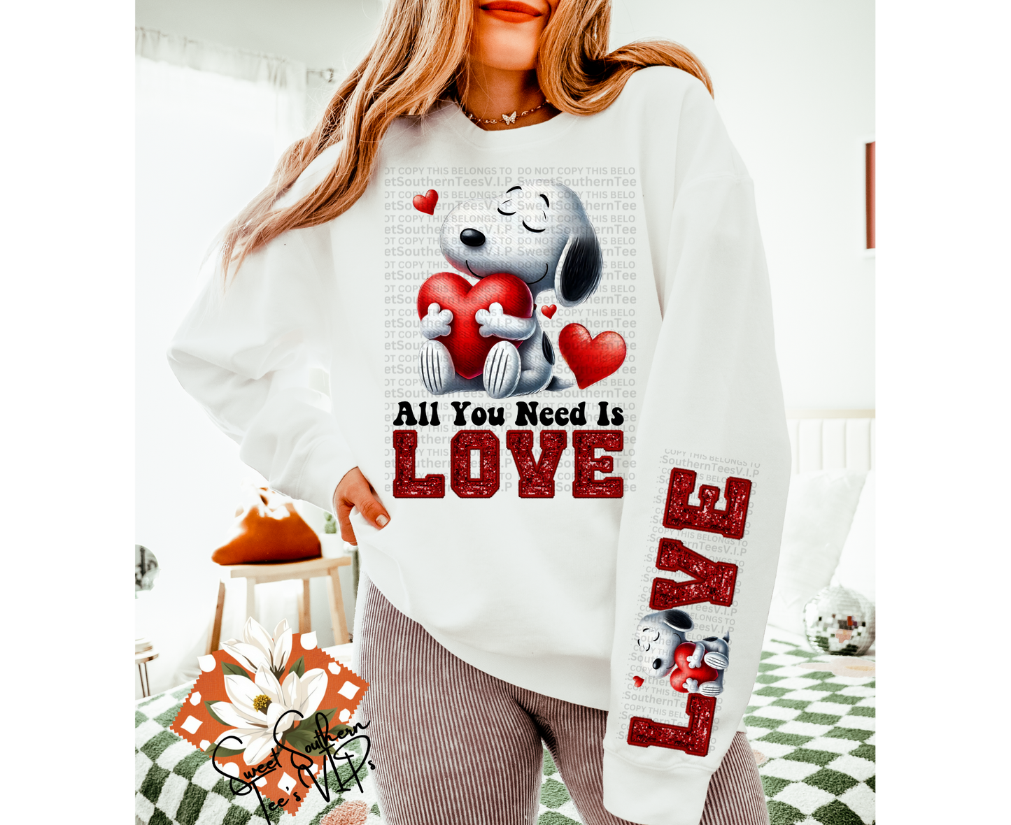 Snoopy- All You Need Is Love 2 piece set