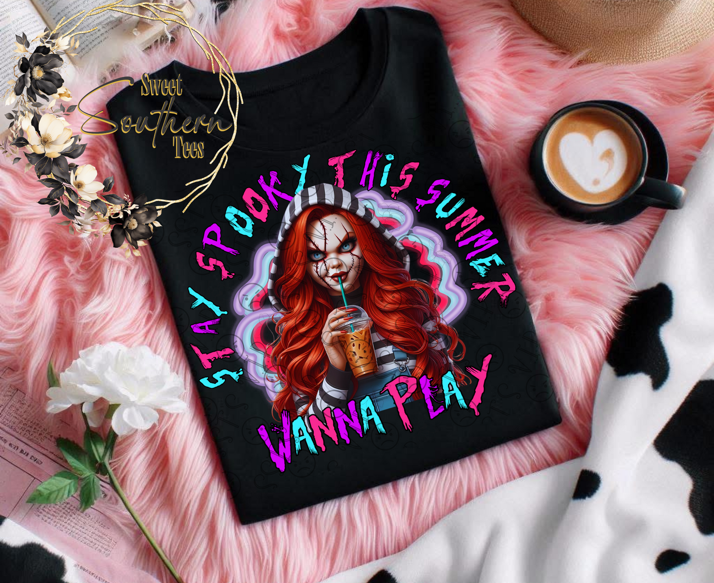 Stay Spooky This Summer-Chucky Girl Neon