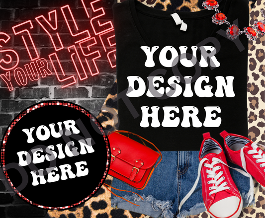 Style Your Life Red and Black Mockup