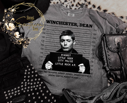 Supernatural-Dean Mugshot Black Letters